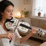 1/4 Outfit Rozannas Violins Rose Delight Handmade Acoustic White. Fixed Price $439.00.