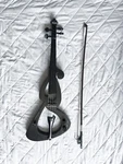 Sojing Silent Electric 4/4 Violin - Black Metallic Finish, Bow, Case, Rosin, Amp. Fixed Price $150.00.