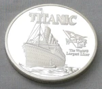 Titanic Silver Stair Case Coin White Star Line Flag Logo Ship Sinking History Uk. Fixed Price $40.24.