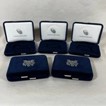 5 American Silver Eagle Cases Gift/presentation Blue Velvet- No Coins/capsules. Fixed Price $19.97.