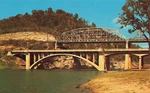 Postcard Twin Bridges Swan Creek Shadow Rock Bluff Forsyth Missouri Mo. Fixed Price $5.99.