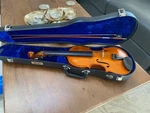 Anton Breton AB-10 4/4 Violin Fecit Anno Domini W/ Hard Case Bow. Fixed Price $50.00.