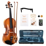Glarry 4/4 Full Size Acoustic Violin Kit Natural Varnish W/square Case 2 Bows. Fixed Price $117.14.
