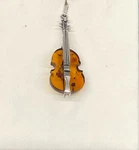 Violin Pendant Silver 925 And Polish Baltic Amber Certificate Gift Pack. Fixed Price $99.00.