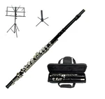 Merano Black Flute With Carrying Case+stand+clean Rod+music. Fixed Price $99.99.