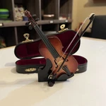 Vintage Mini 5.25" Violin With Bow Case, Stand Display Music Classical Shelf. Fixed Price $39.88.