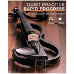 Black Metallic Silent Electric Violin, Beginner Set. Fixed Price $228.79.
