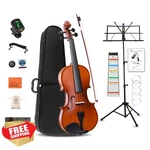 Adm 4/4 Full Size Violin Set Matte Brown Beginner Student Kit. Fixed Price $167.79.