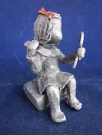 Hudson Pewter Walli Ortman #043 Visit To Grandma's Girl Combing Hair Copper Bow. Fixed Price $99.95.