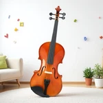 4/4 Full Size Beginner Acoustic Violin Set - Shoulder Rest Strings Natural. Fixed Price $66.99.
