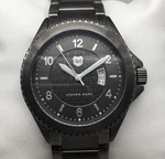 Andrew Marc Watch Mens 50MM Black Dial Date Gunmetal New Battery 8.5". Fixed Price $31.49.