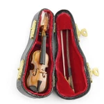 Vintage Authentic Models Miniature Wood Violin Case String Bow 3.25" Dollhouse. Fixed Price $35.99.