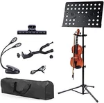 Professional Portable Sheet Music Stand Tripod Violin Hanger Folding Adjustable. Fixed Price $33.24.