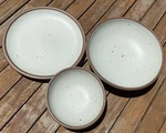 Lot Of East Fork Side Plate, Breakfast & Everyday Bowls Eggshell Panna Cotta Vgc. Fixed Price $110.00.