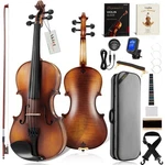 Aklot Handcrafted Flamed Maple Violin: Full Size Matte Fiddle, Acoustic Advanced. Fixed Price $253.66.