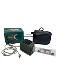 Lucky Tiny Electric Slide Projector Green W/ Case - Crack Glass Lens, No Bulb. Fixed Price $40.00.
