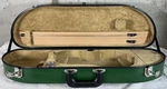 Bobelock 1047 Green Fiberglass Half Moon 4/4 Violin Case Tan Velvet Interior. Fixed Price $191.25.