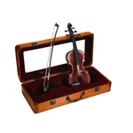 Smallest Handmade Solid Violin 1/32 With Matching Display Wooden Case - .... Fixed Price $356.06.