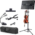 Professional Sheet Music Stand With Violin Hanger, Folding & Portable .... Fixed Price $56.04.