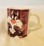Vintage 1996 Sylvester Cat Mug Looney Tunes Warner Brothers Coffee Tea Cup. Fixed Price $14.99.