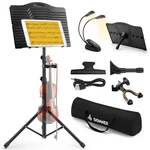 Donner Dms-v 52*17 Inch Metal Sheet Music Stand + Violin Holder Light Carry Bag. Fixed Price $35.00.