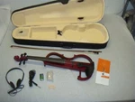 Ammoon VE-207 Full Size 4/4 Silent Elecric Violin With Case/bow. Fixed Price $59.00.