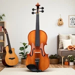 4/4 Full Size Solid Spruce Top Beginner Acoustic Violin Set - 2 Bows Tuner. Fixed Price $95.99.