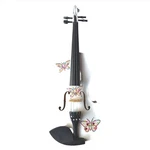 1/4 Acoustic Violin Rozanna's White Butterfly Design Maple Wood Outfit. Fixed Price $429.00.
