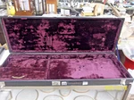 Vintage No Name Electric Guitar Case Black/ Purple Inside 3 Latches. Fixed Price $189.00.