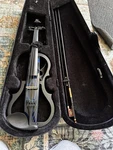 Geneva Electric Violin Estate Amazing Condition Blue Color Case Bow. Fixed Price $125.99.