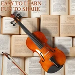 GLARRY1/2 Natural Maple Wood Acoustic Violin Fiddle Set W/ Case Row Rosin Tuner. Fixed Price $39.99.