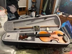 Mendini By Cecilio Violin For Kids & Adults, Varnish, 4/4 MV300 Satin Antique-. Fixed Price $60.00.