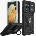 Funda Grado Militar Case Con Protector De Pantalla Para Samsung Galaxy S21 Ultra. Fixed Price $19.91.