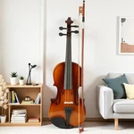 1/2 Size Kids Beginner Acoustic Violin Set - Case Bow Rosin Student Natural. Fixed Price $63.99.