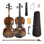 4/4 Full Size Violin Flame Maple Spruce Wood Ebony Fittings With Case Bow. Fixed Price $129.00.