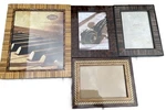Lot Of 4 Argento Sc By Sicura 7" Photo 8X9.5 Brown Italy Wood Picture Frames. Fixed Price $59.99.