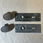 Pair Of Victorian East Lake Door Knobs And Back Plates Is INV-JDJ20. Fixed Price $32.32.