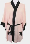 Victoria's Secret Sexy Little Things Satin Bow Robe Womens Medium-large Pink Blk. Fixed Price $36.55.