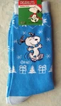 Peanuts Gang Blue Snoopy Christmas Men's Socks Size 10 -13 New (S2/M401). Fixed Price $12.99.