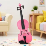 1/2 Size Kids Beginner Acoustic Violin Set - Student Pink Case Bow Rosin. Fixed Price $59.59.