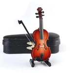 Seawoo Dselvgvu Wooden Miniature Violin With Standbow Case Musical I.... Fixed Price $22.82.