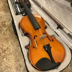 Full-size 4/4 Basswood Violin With Preset Bridge, Case, Bow, Rosin And More. Fixed Price $72.99.