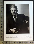 1935 Fritz Kreisler Austrian Violin Musician Composer Photo Insert Print FC9197. Fixed Price $84.95.