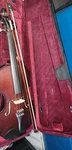 Mendini 3/4 MV200 Solid Wood Natural Varnish Violin With Hard Case Shoulder. Fixed Price $250.00.