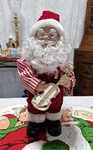 Vintage Grandeur Noel Musical Motion Santa Claus Playing Violin Fiddle Animated. Fixed Price $30.40.
