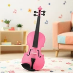 3/4 Size Beginner Acoustic Violin Set - Pink Case Bow Rosin Student. Fixed Price $58.99.