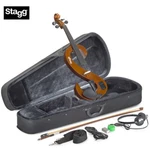 Stagg Evn 4/4 S-shaped Electric Violinburst + Case, Rosin, Bow. Fixed Price $289.99.